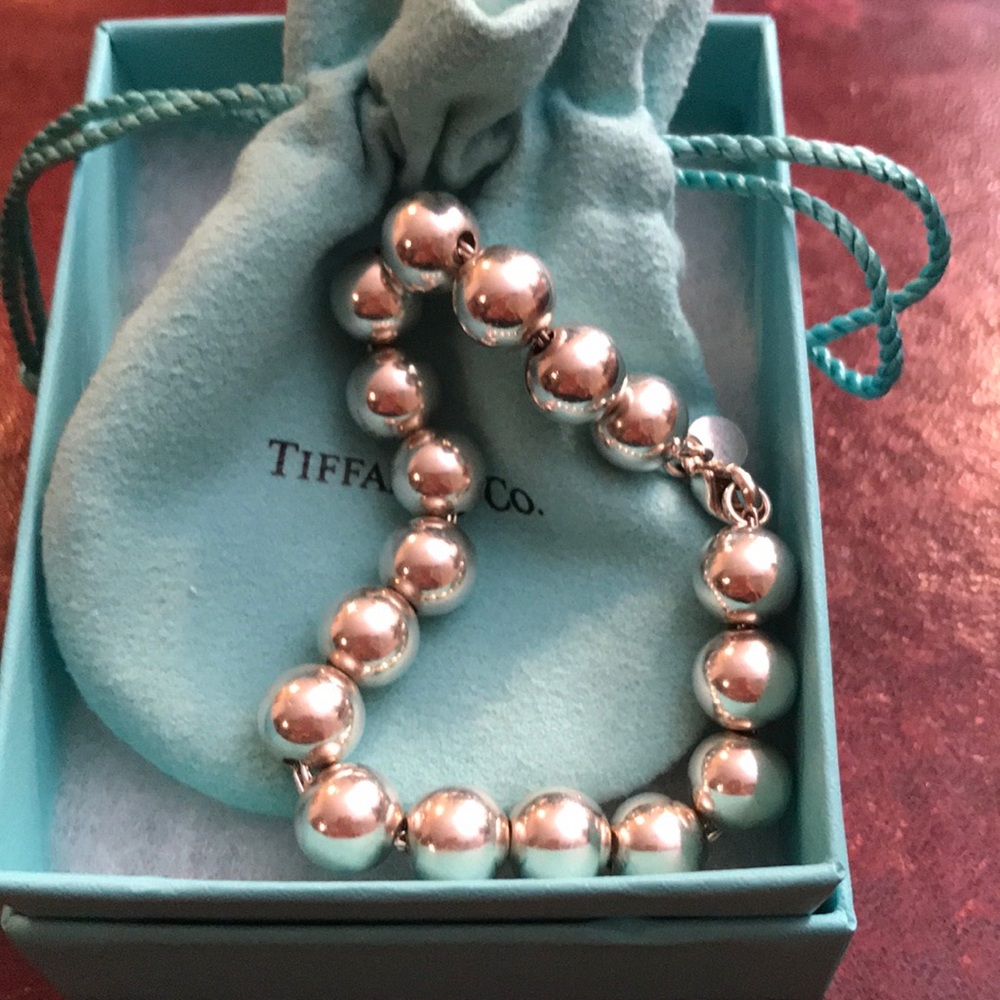 Tiffany & Co. Sterling Silver Beaded Bracelet Med